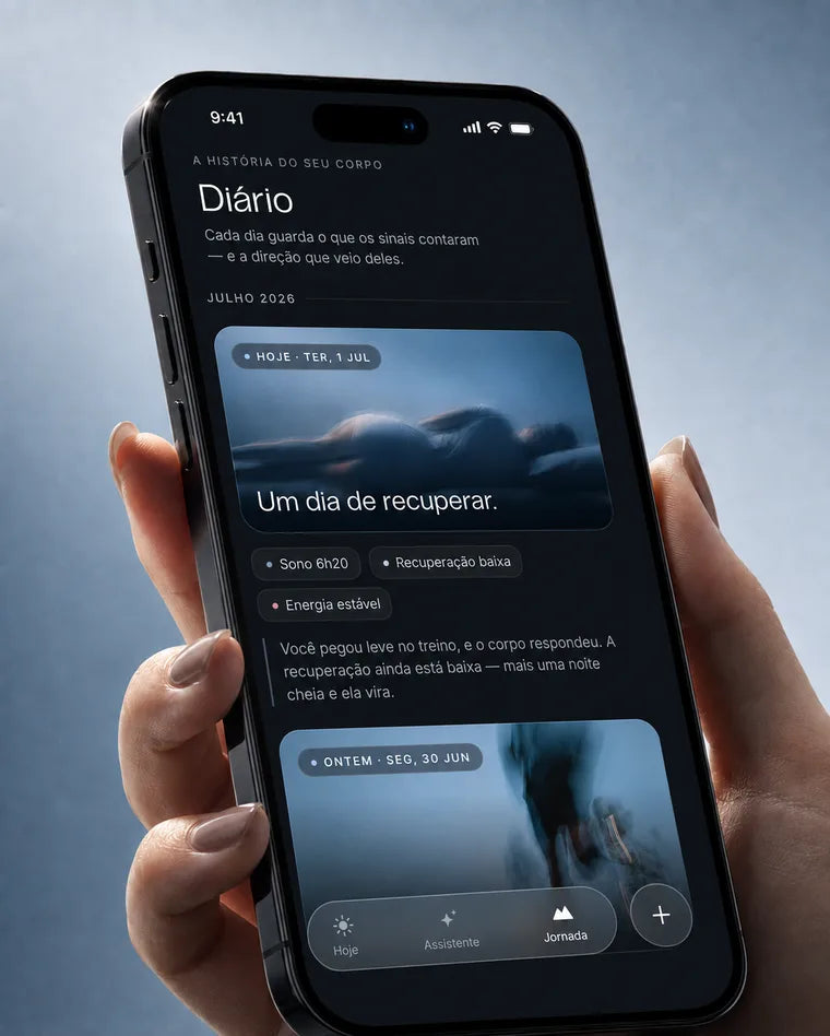 Tela do Diário no app BYND