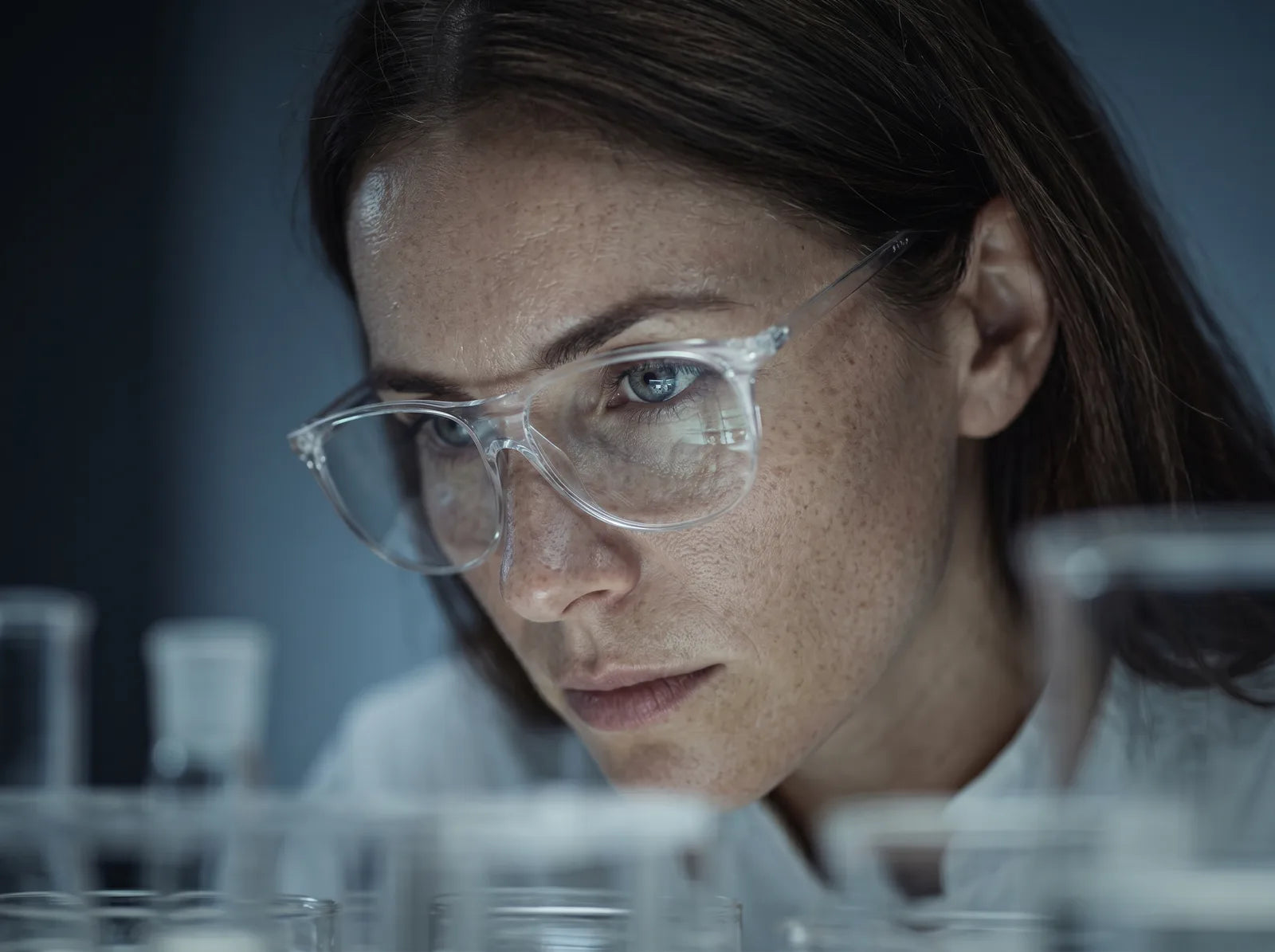 Pesquisadora em laboratório